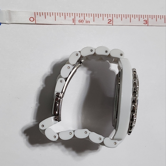 Peugeot Women's Swarovski Crystal Bezel White Acrylic Watch - Picture 3 of 5